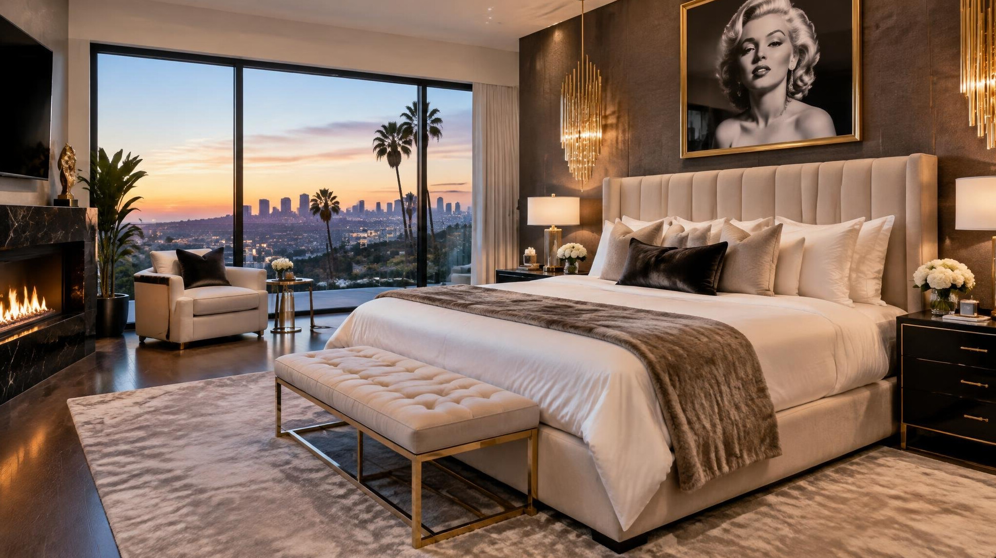 celebrity bedroom design
